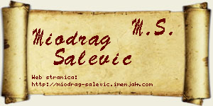 Miodrag Salević vizit kartica